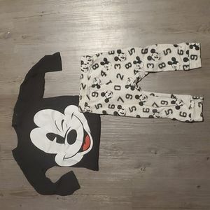 🧡 H&M | Toddler Mickey Mouse Shirt and Legging | 12-18 Months | Disney